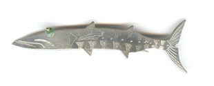 Silver Barracuda Pin